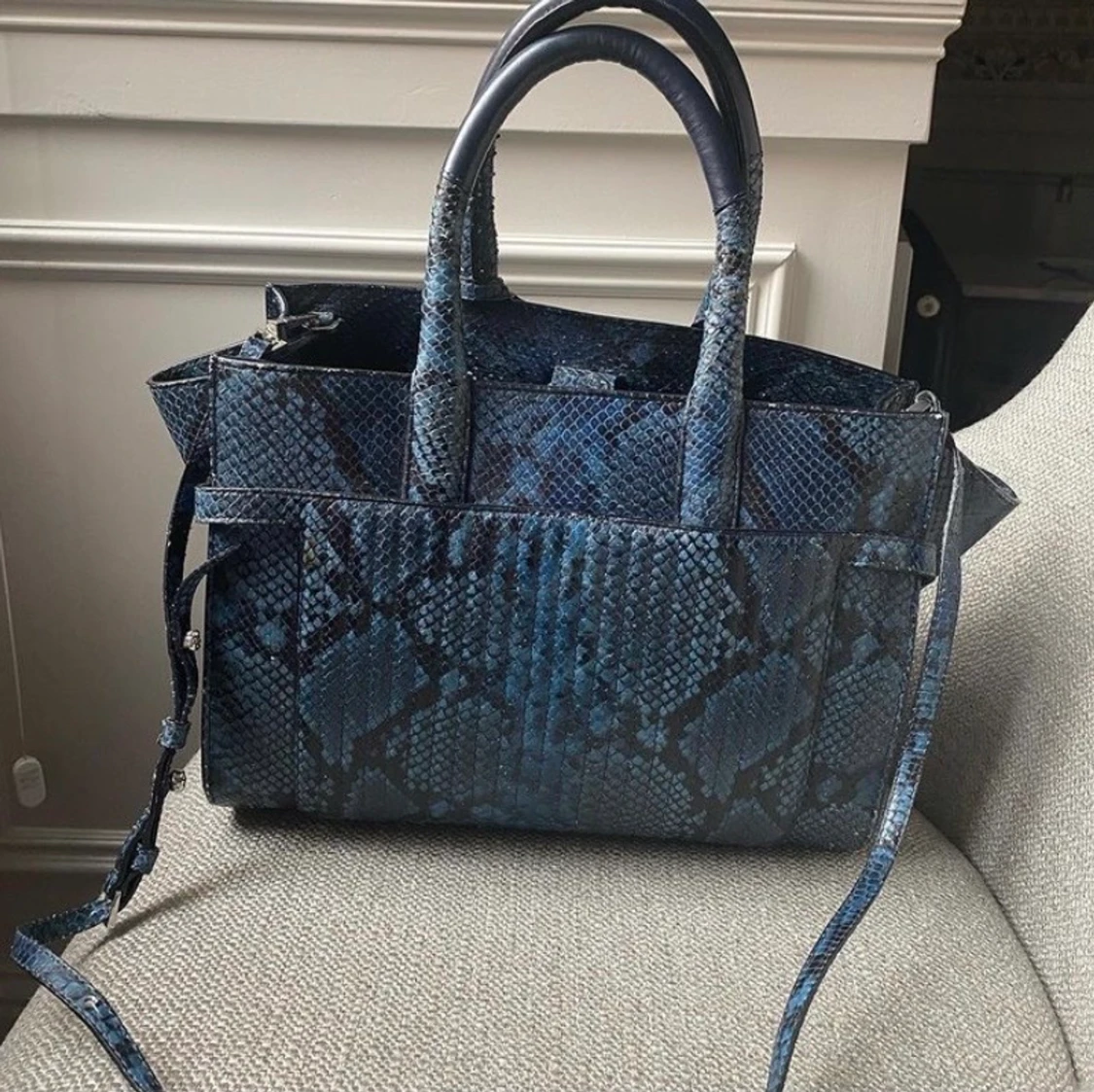 Stor Zadig & Voltaire väska i pyton skin - 90