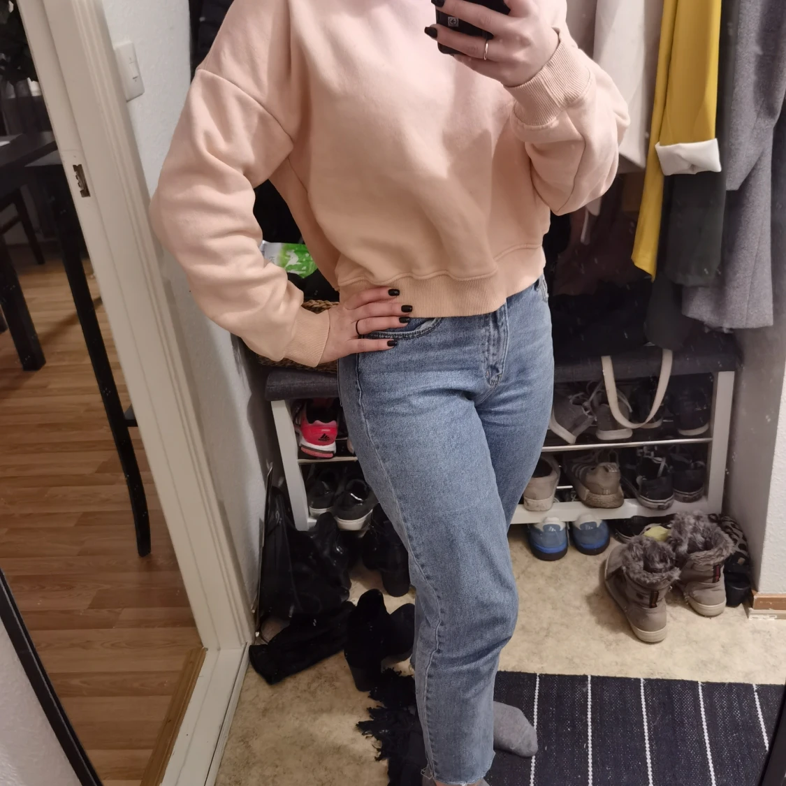 Beige/ljusrosa tröja - 91