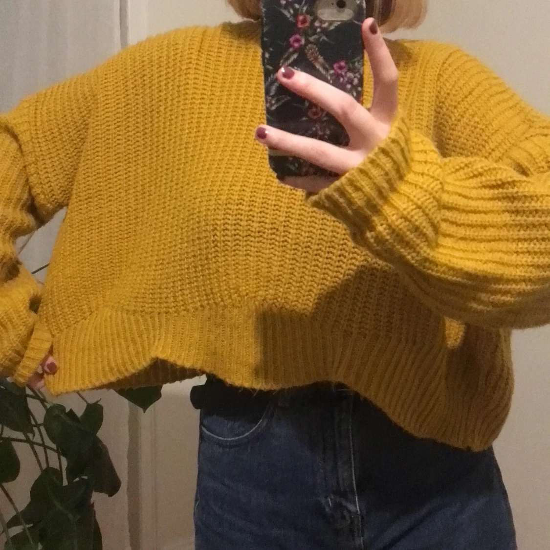 Senapsgul tröja  - 90