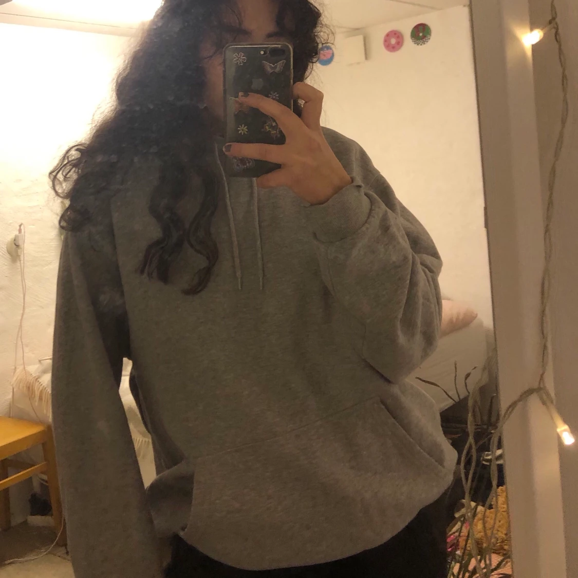 Ljusgrå Overzised hoodie! - 90