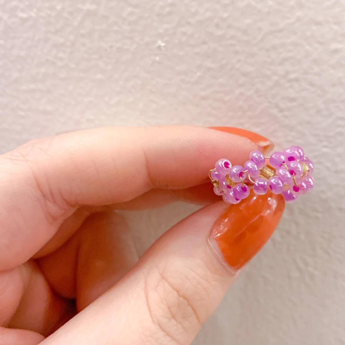 Pärlad ring med blommor - 90