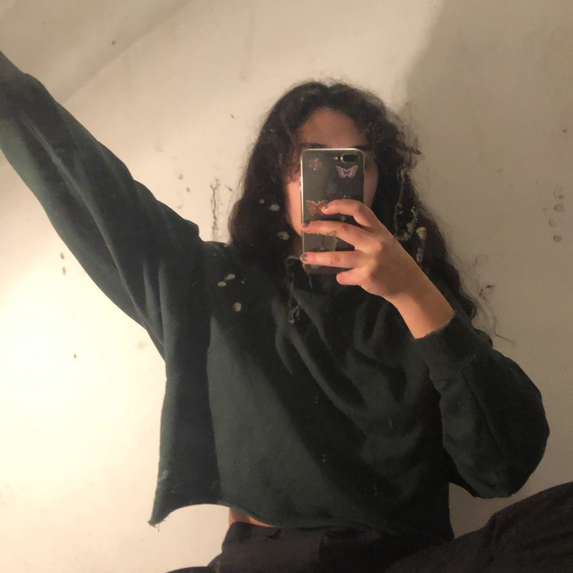 Mörkgrön sweatshirt!  - 90