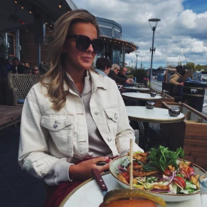 Jeansjacka - Beige/vit