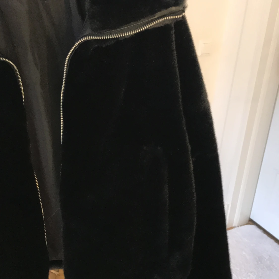 fluffig fejkpäls jacka  - 90