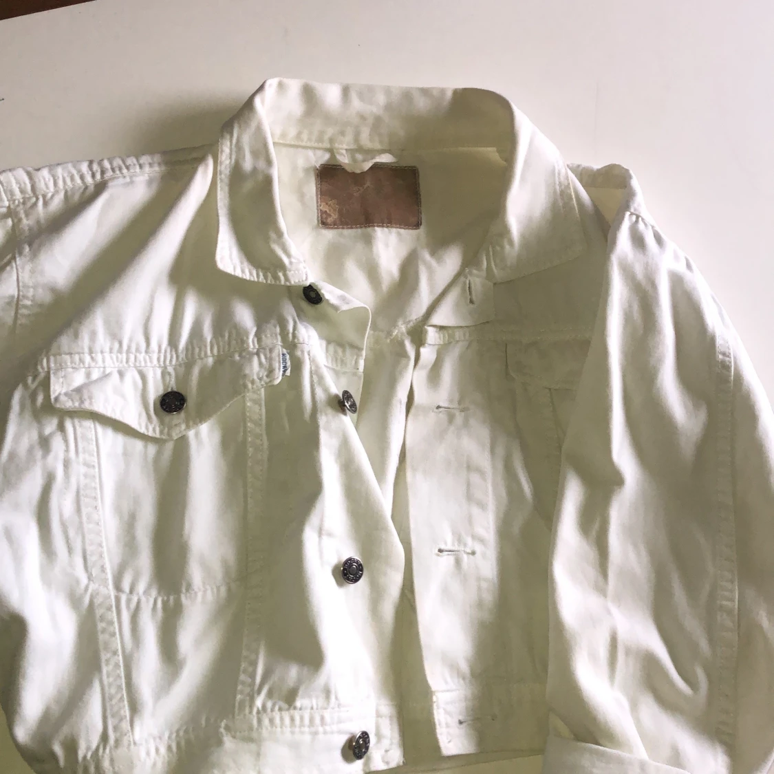 Vit vintage jacka denim 