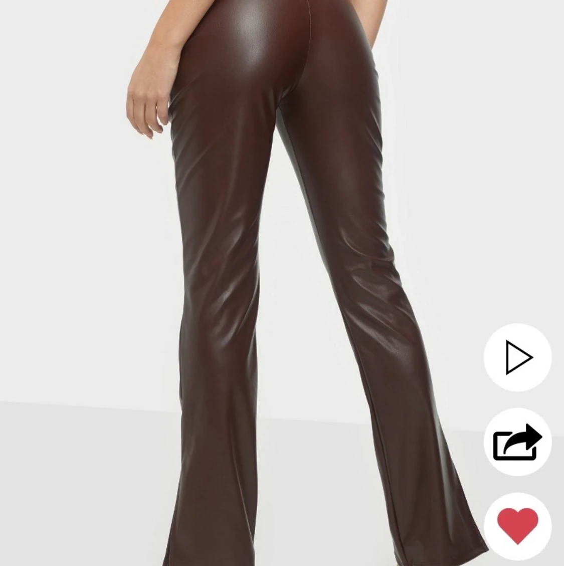 Side cut PU pants - 90