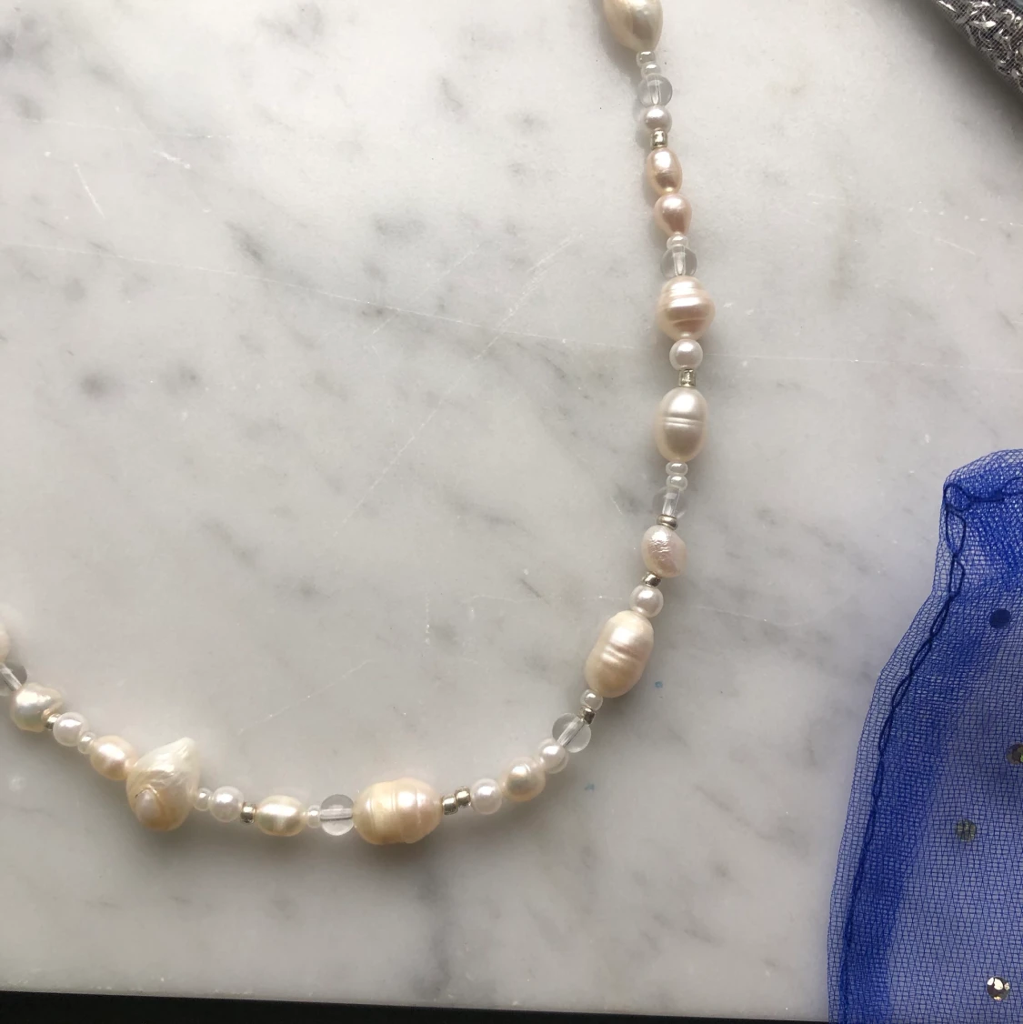 Pärlhalsband 🤍 - 90