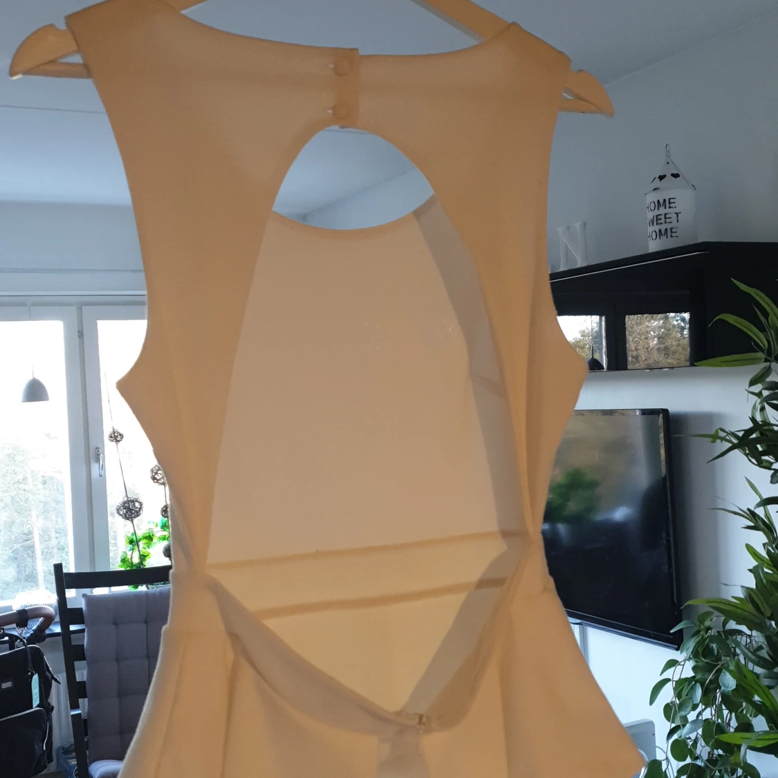 Vit klänning strl S - 91