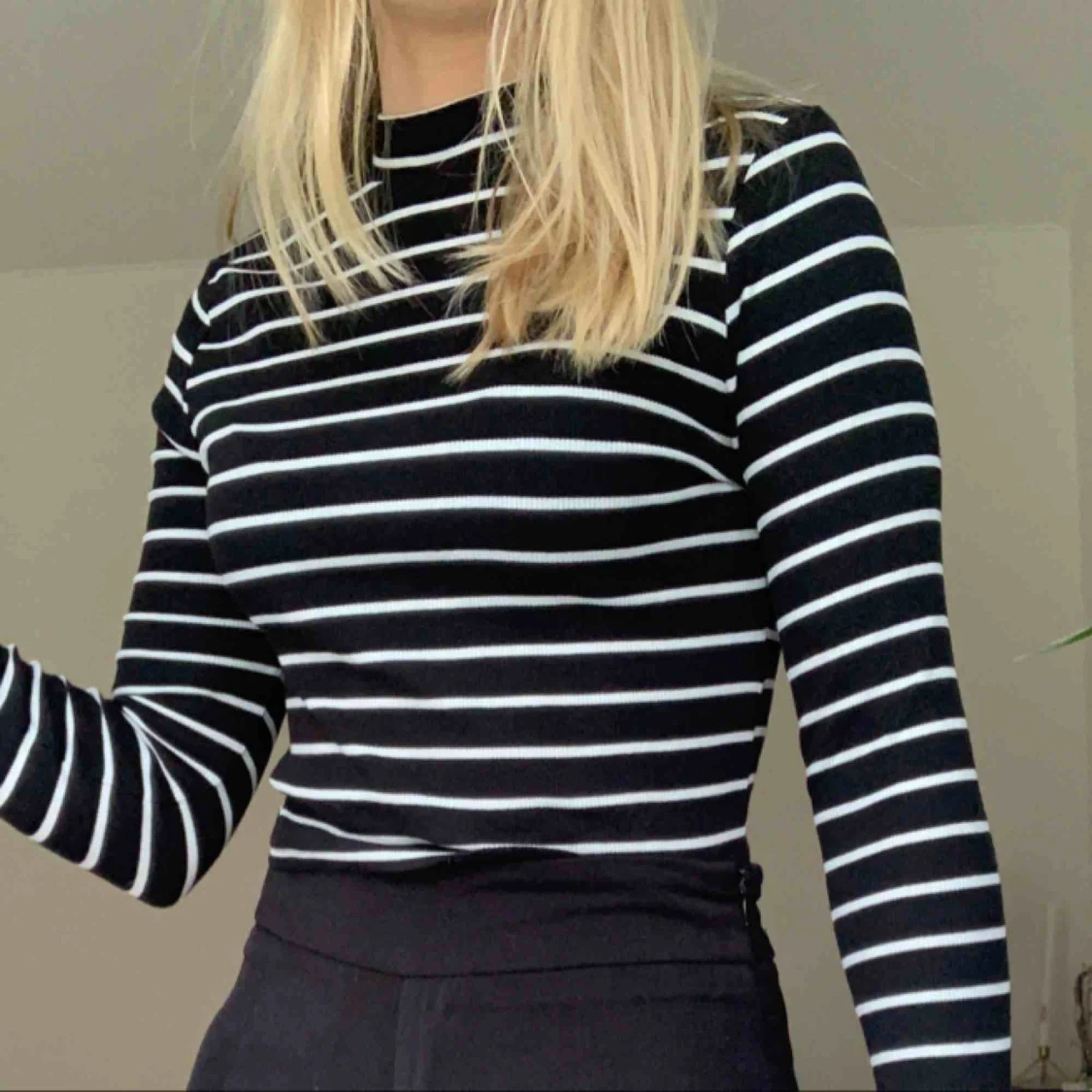 Randig ribbad tröja - 90