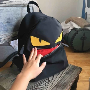  - Äkta Fendi Monstereye backpack i nylon. Köpt på Verstiere Collective (där den har blivit kontrollerad) för ca 4100kr! Väldigt rymlig, dator får plats. Dustbag finns. Billigare vid snabb affär 
