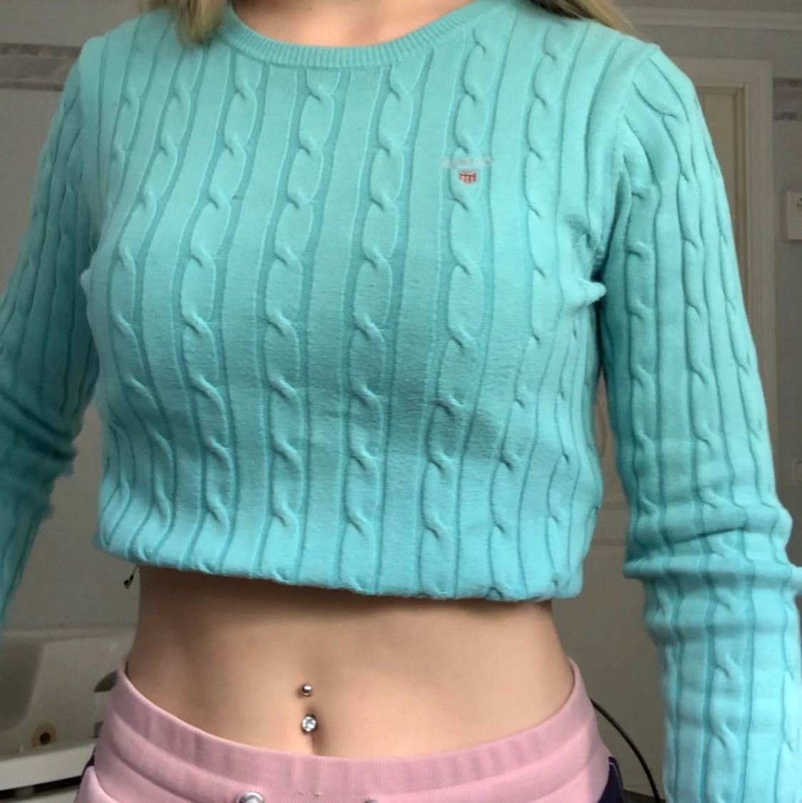 Stickad gant tröja - 90