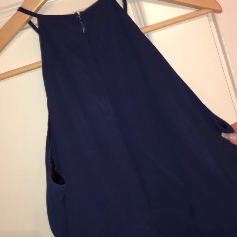 Marinblå balklänning i storleken S, använd endast en gång! . Klänningar.