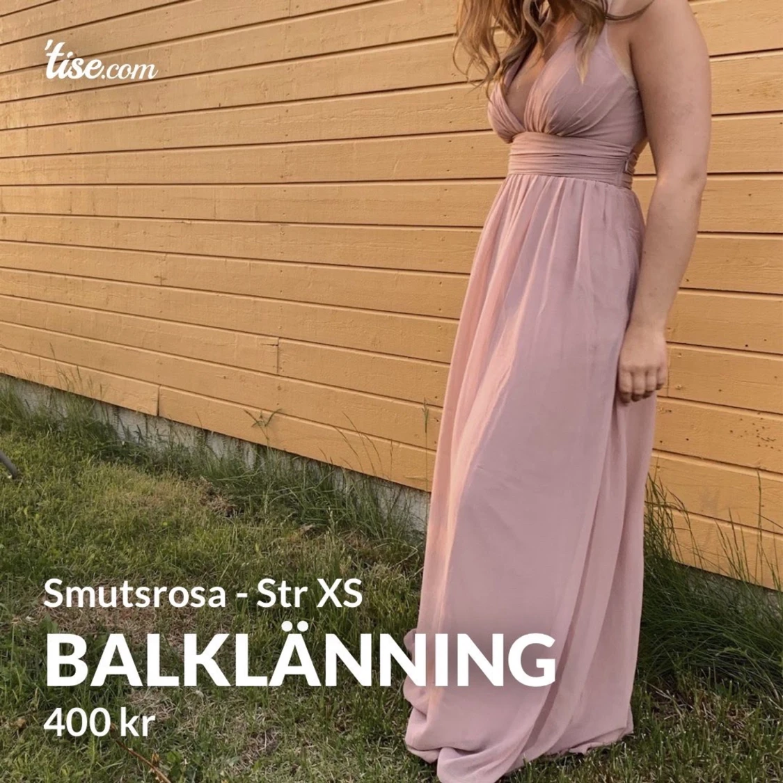 Smutsrosa balklänning