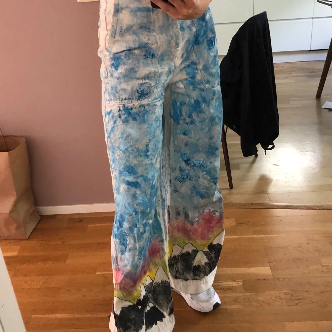 Handmålade High waisted jeans - 91