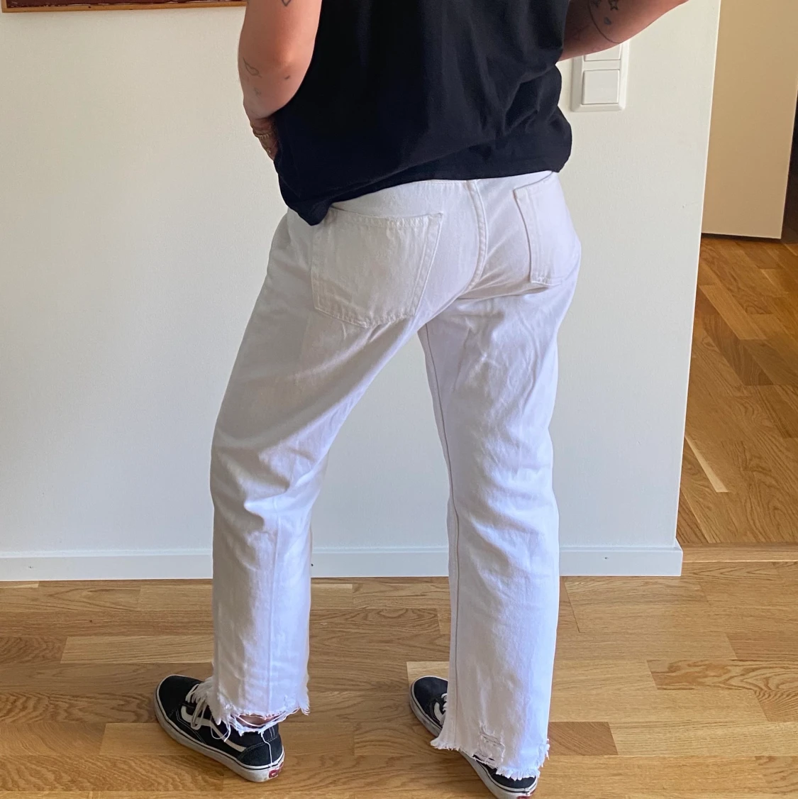 Vita populära jeans 💖 - 90