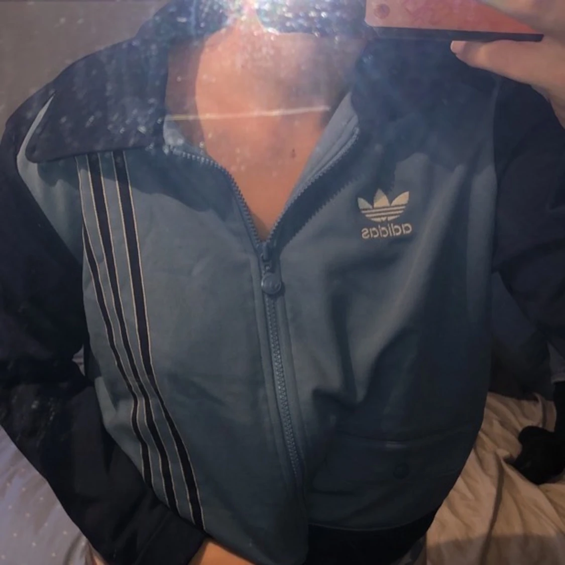 Adidas zip hoodie blue - 90