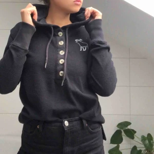  - En svart hoodie från Abercrombie med knappar där fram. Väldigt skönt material och en rätt tunn tjocktröja om man jämför med andra hoodies.