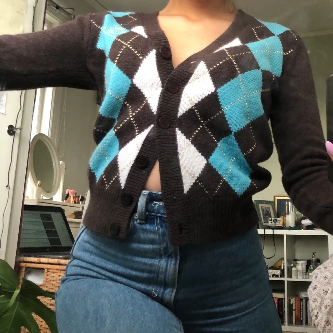 Super snygg brun kofta