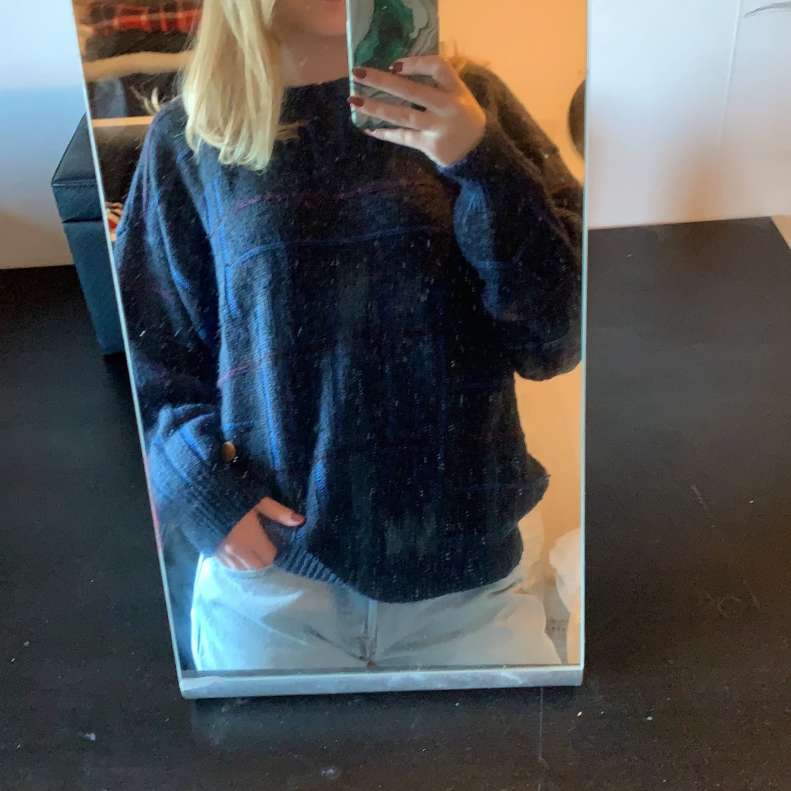 Tjock stickan tröja  - 90