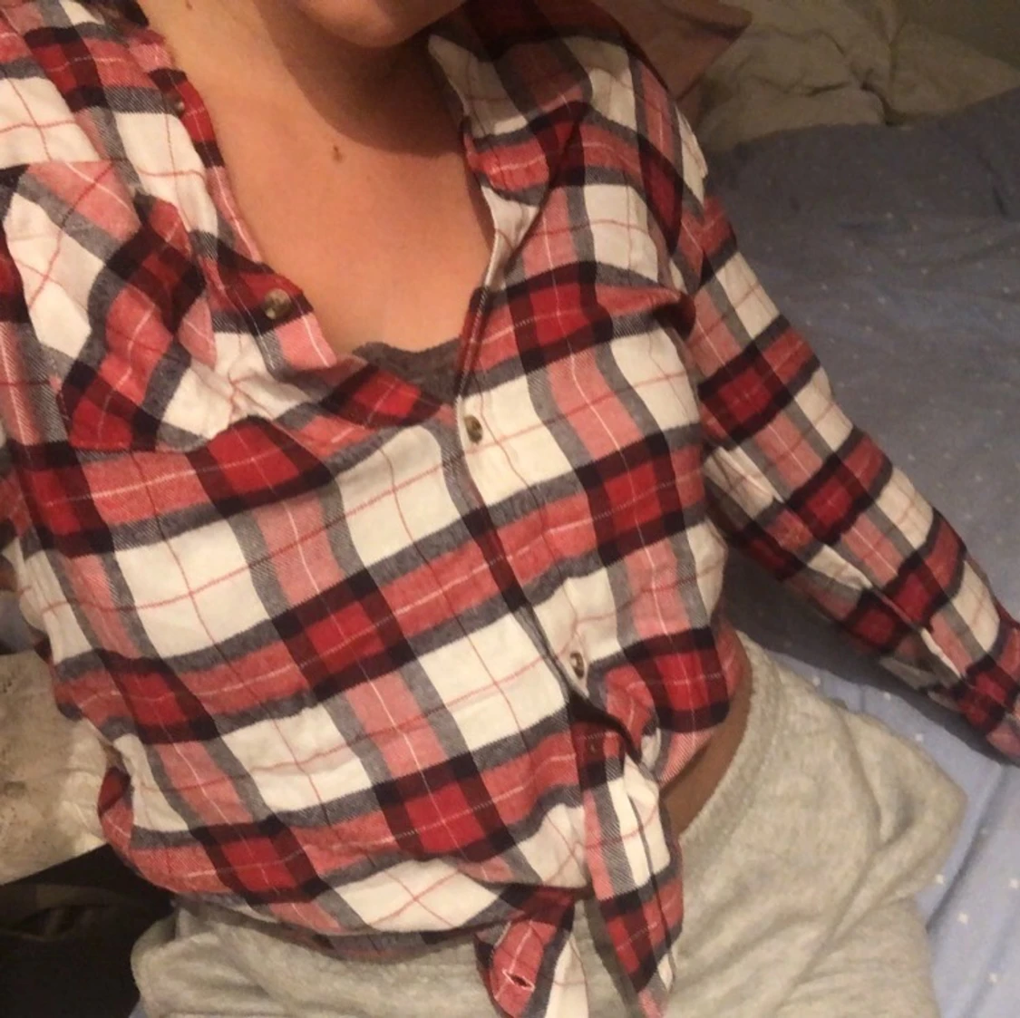 Röd rutig skjorta storlek S - 90