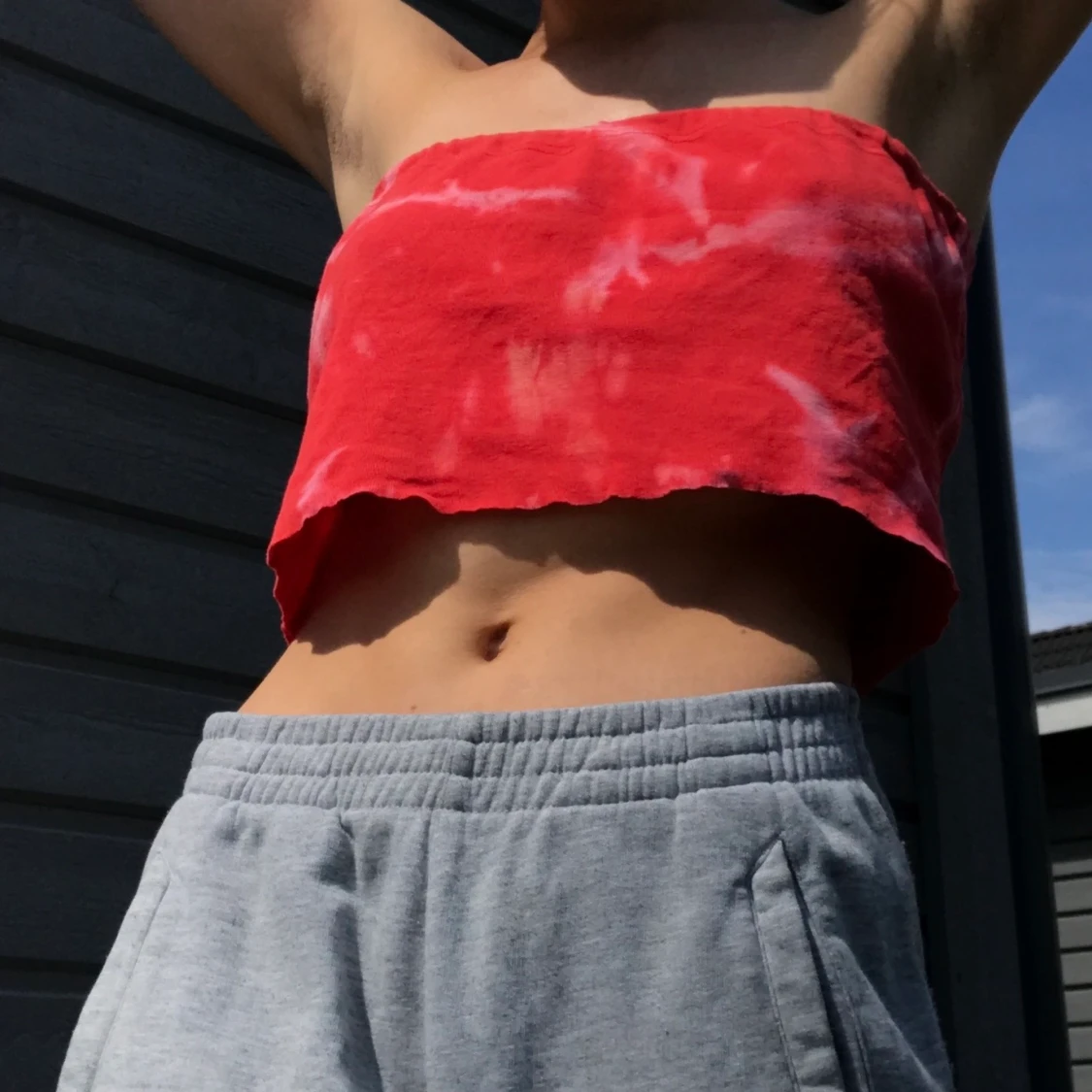 Röd Tiedye bandeau - 90