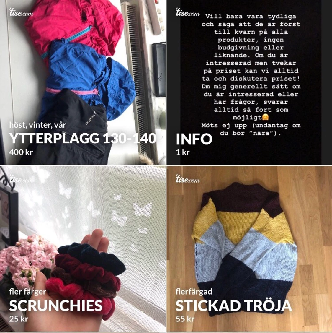 kläder,väskor, accesoarer osv