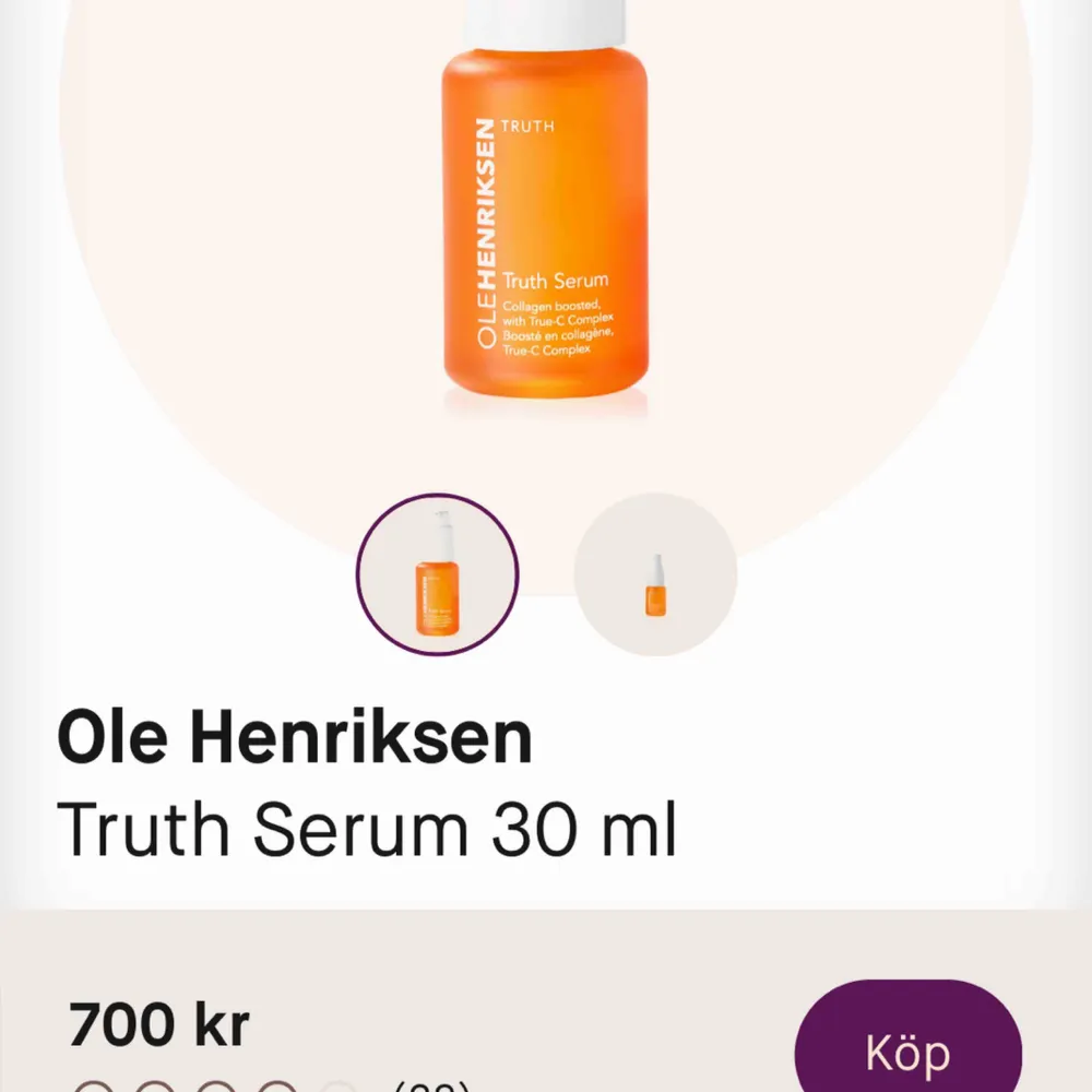 Bästsäljande nytt och oöppnat serum (30ml) från Ole Henriksen. Självklart oanvänt! Nypris: 700kr🥵 Ska ge fin lyster, perfekt nu till sommaren +30kr i frakt💕. Accessoarer.
