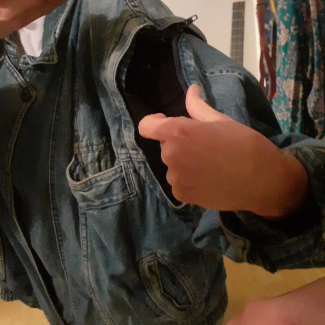 Jeansjacka med avtagbara ärmar - 91