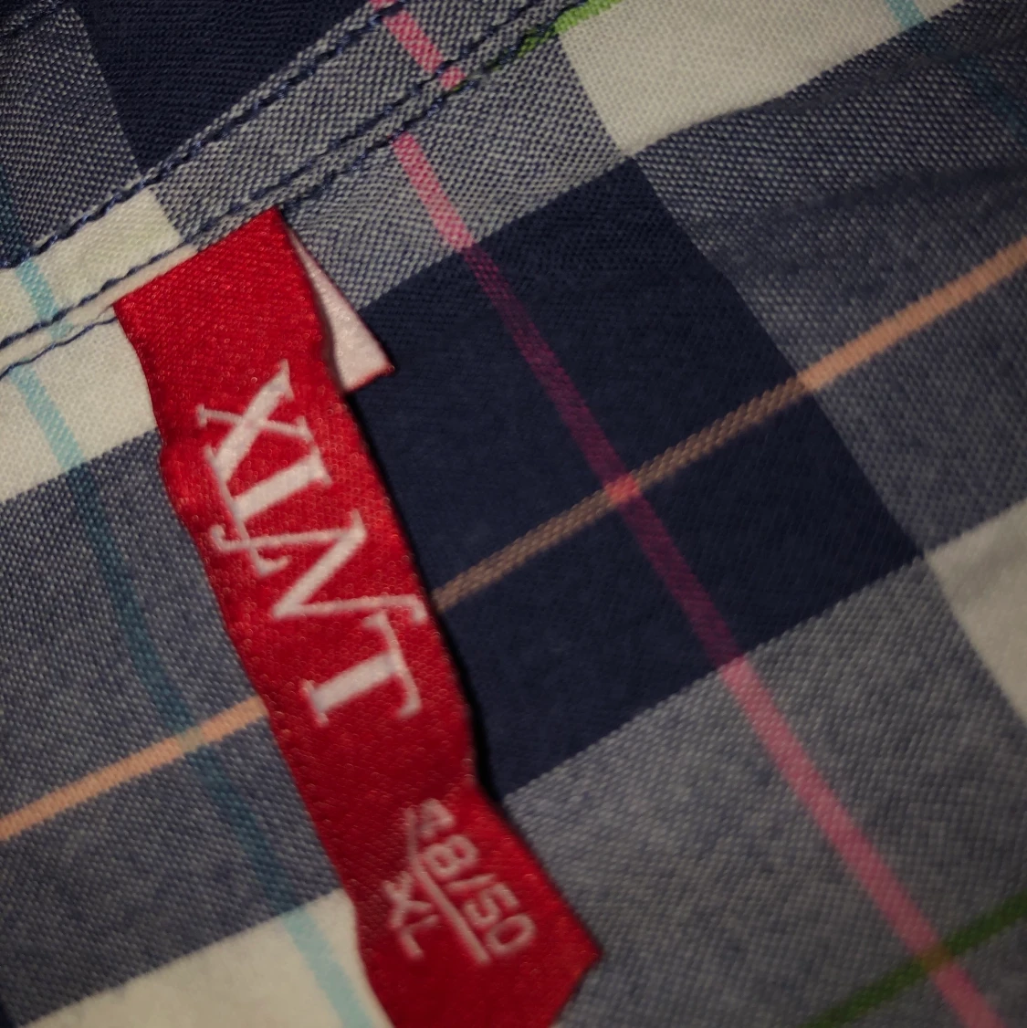 långärmad rutig skjorta - 90