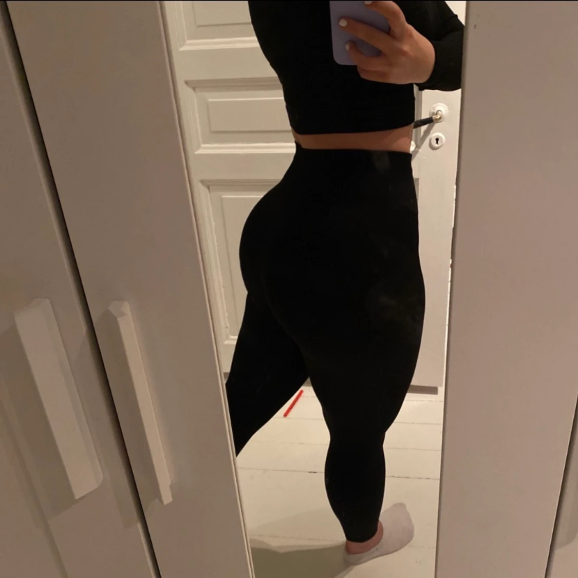 Svart Träningssett (topp och tights) - 90