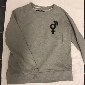 Grå sweatshirt från Lager 157 Text på armen ”Equality” Använd 2 gånger . Frakt får du står för själv.
