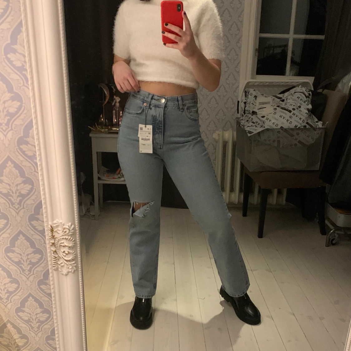 straight jeans