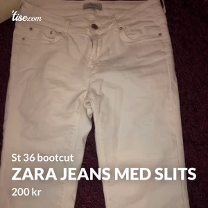 Bootcut jeans med slits  - Från zara, st 36, i nyskick 200kr eller högsta bud 