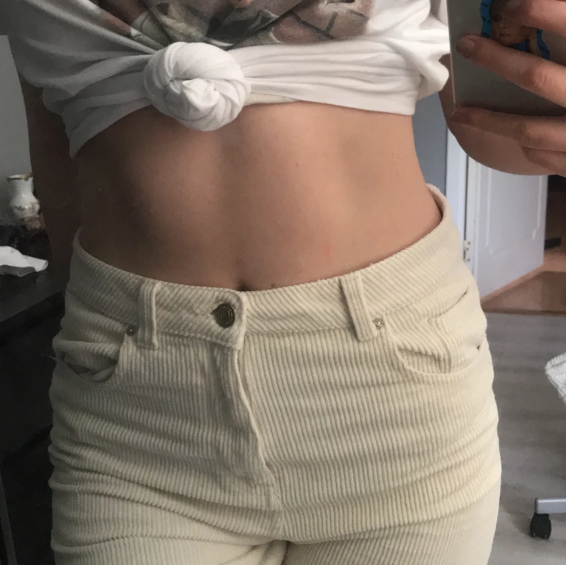 BEIGA MANCHESTERBYXOR - 90