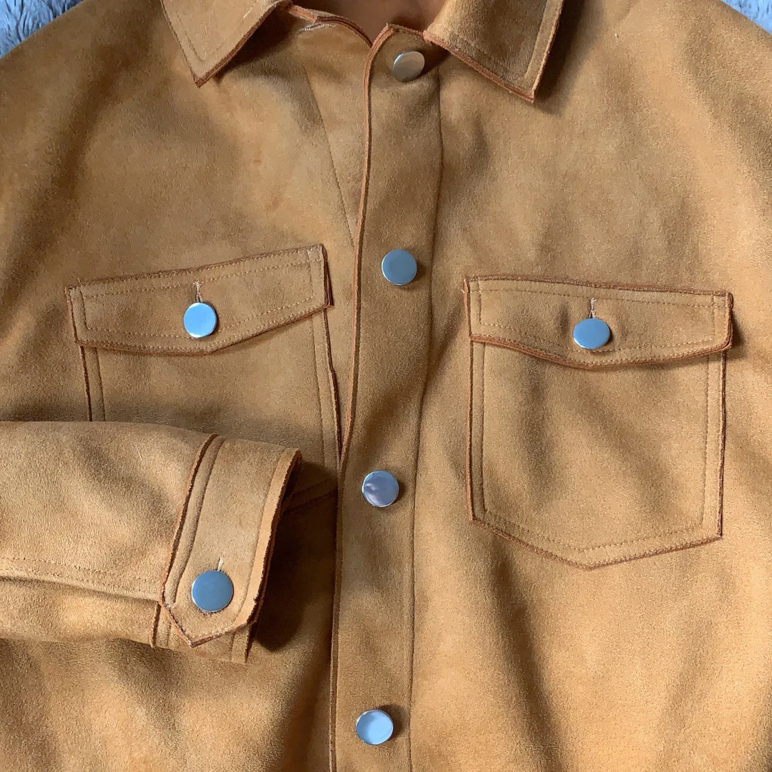 Oversize Orange/brun mocca-jacka - 91