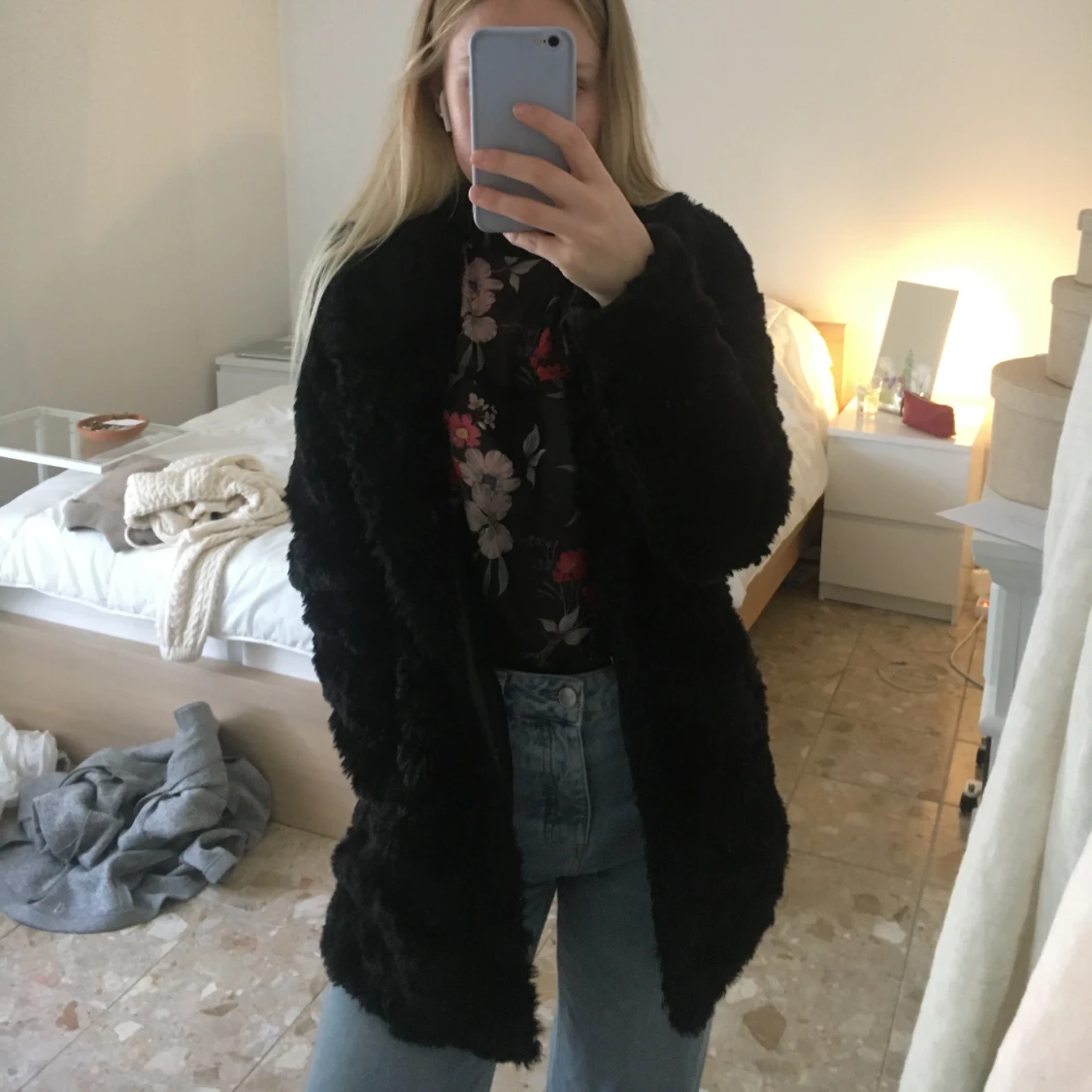 Faux fur jacka
