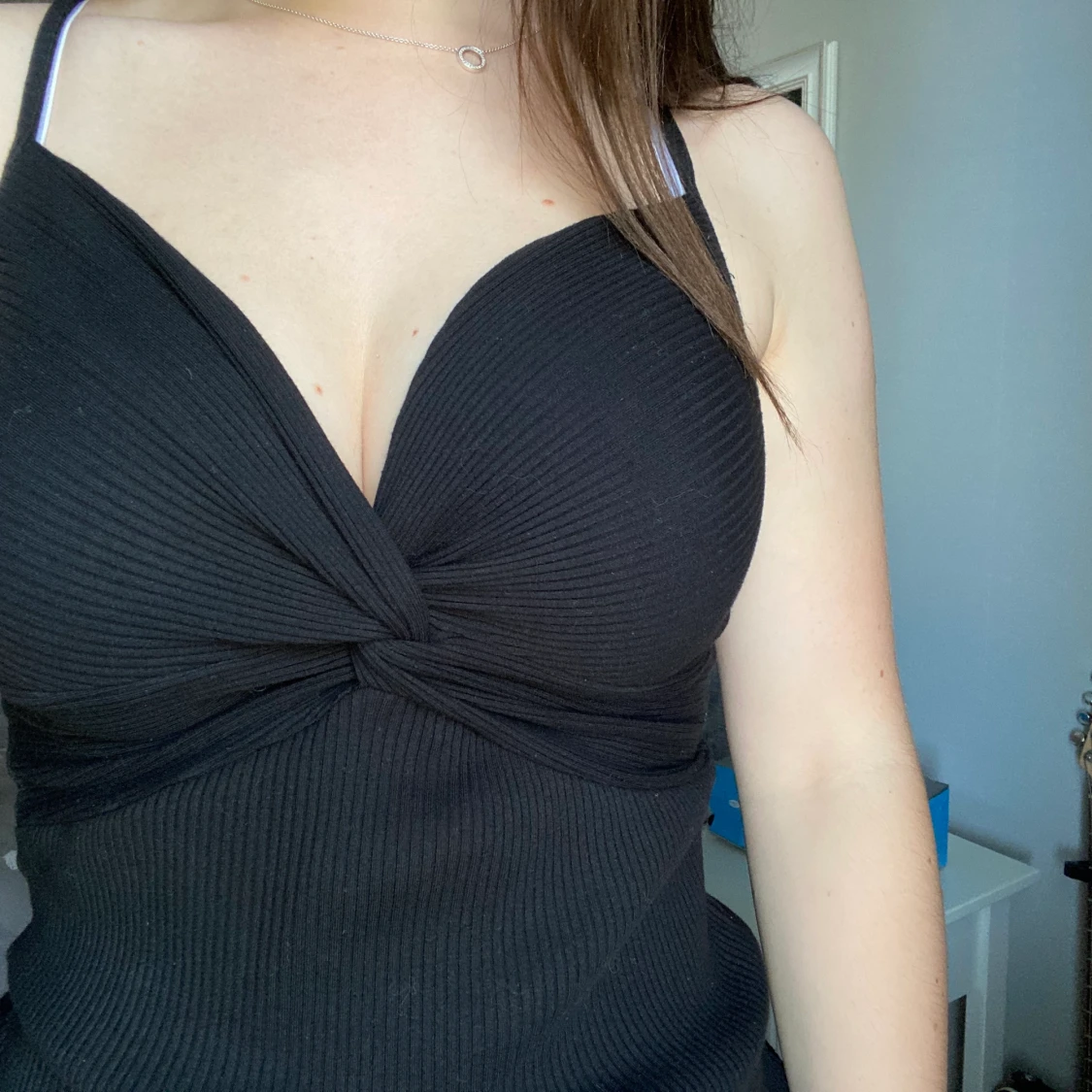 Ribbad stretchig klänning - 90