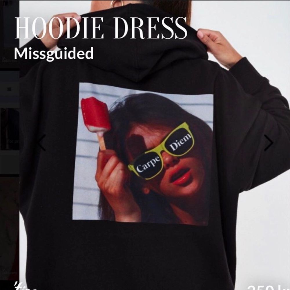 Helt ny hoodie dress/oversized hoodie från Missguided.  Kostade 420kr säljer för 150kr(eller högst bud)(exklusive frakt) Säljer för att det kostar mycket att skicka tillbaka den #missguided . Huvtröjor & Träningströjor.
