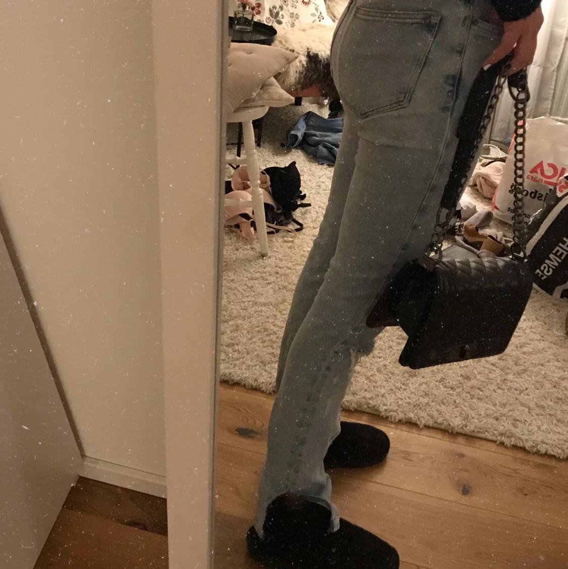 Ljusblå bootcut/straightleg jeans  - 90