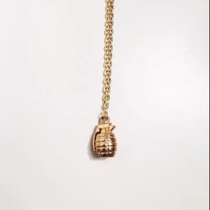  - "Guld" halsband med granat. 