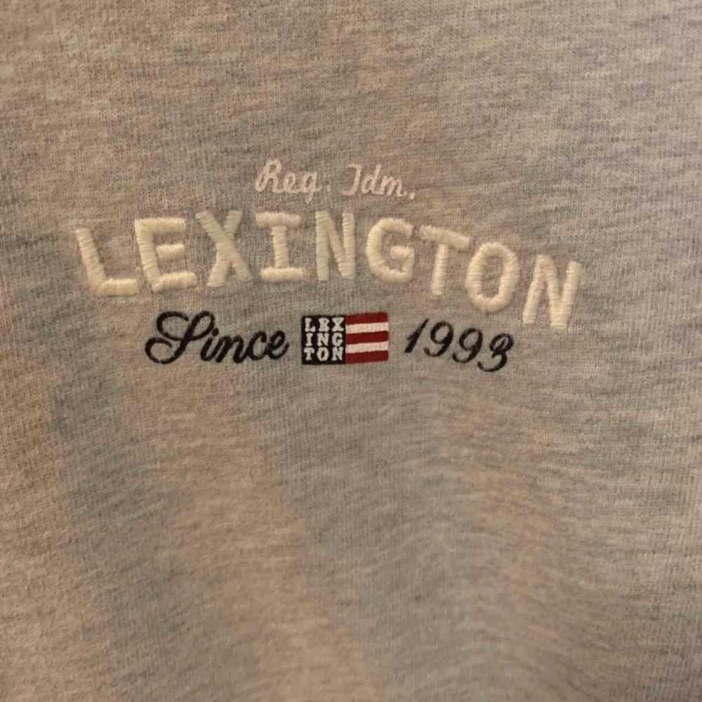 Fin grå hoodie från Lexington som inte kommer inte till användning. Köpt på Barkarby outlet för ca 450 kr. Frakten är inkluderad i priset.. Hoodies.
