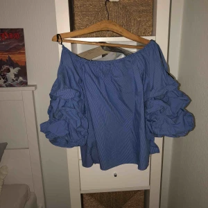  - Blå blus från zara använd endast 1 gång. Frakt tillkommer. 