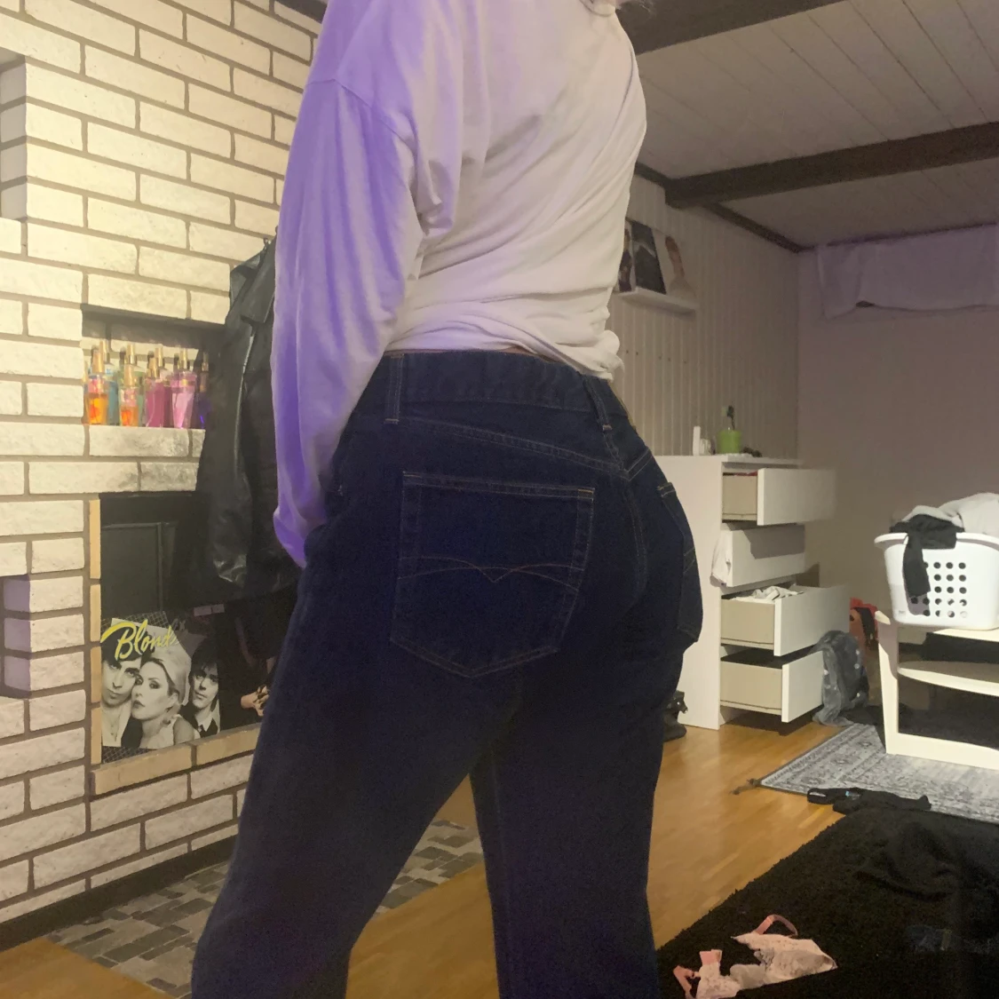 Blåa jeans
