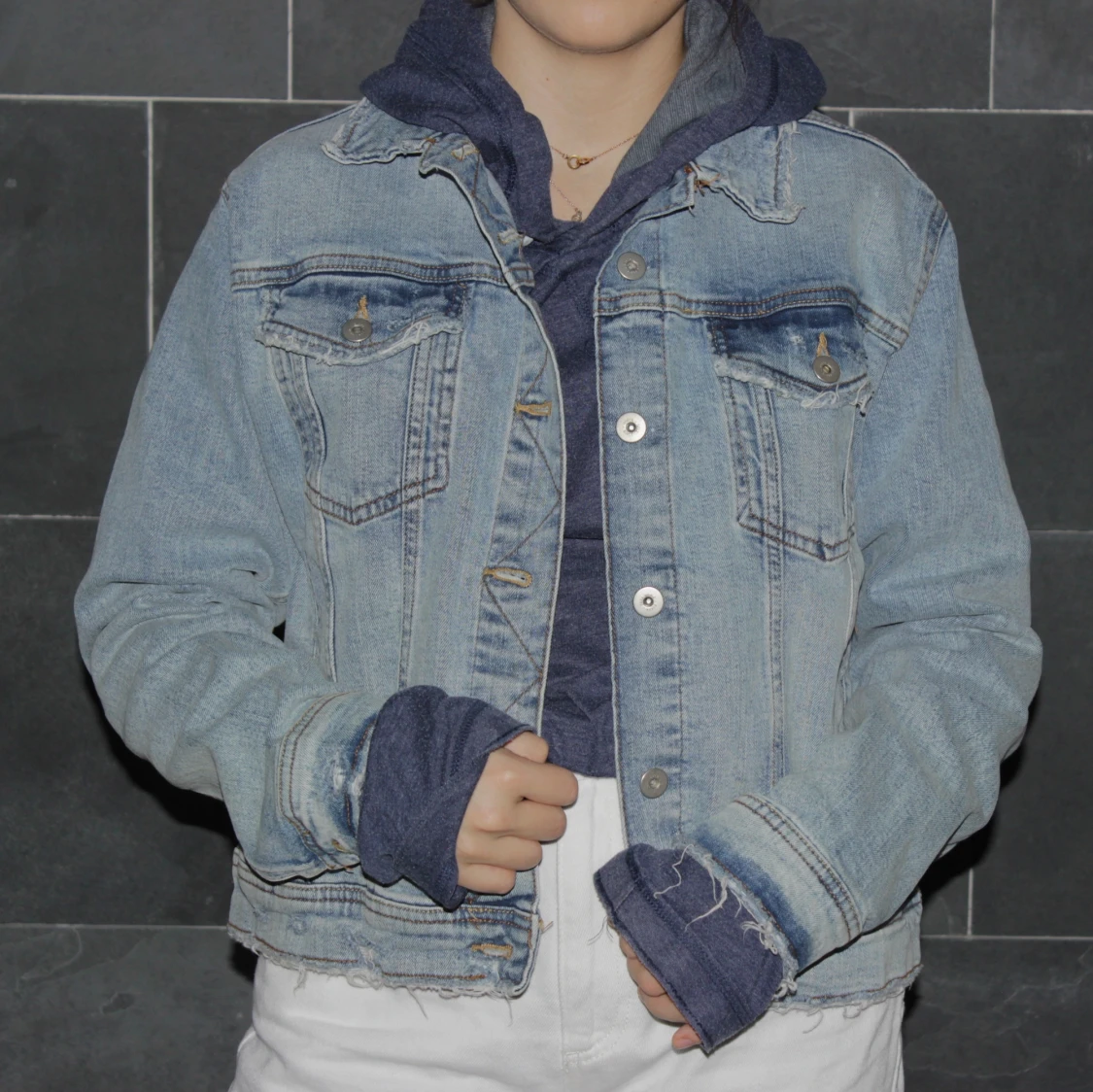  Blå jeansjacka - 90
