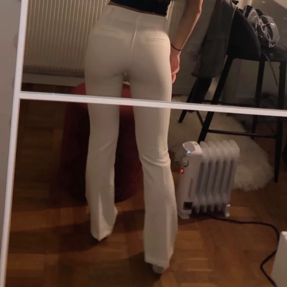 Vita kostymbyxor - 90