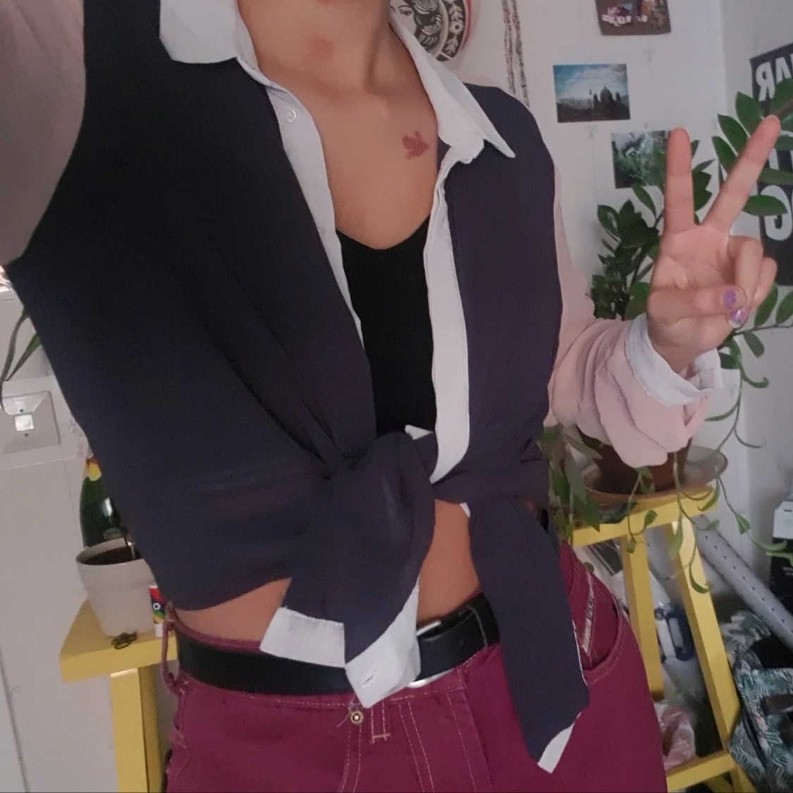 Blus i pastellfärger - 90