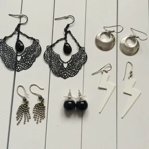  - 5 par örhängen från hm och Indien 