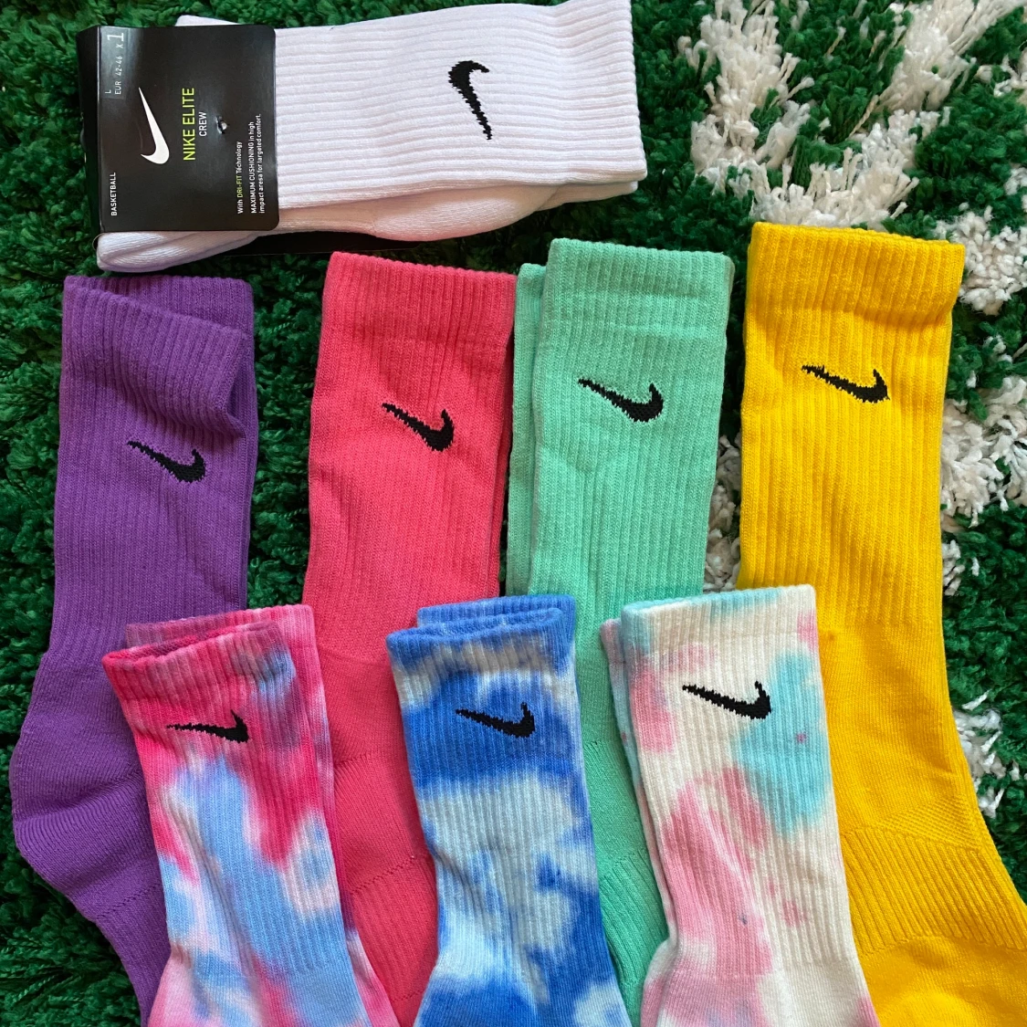 Tie Dye Nike Strumpor - 91