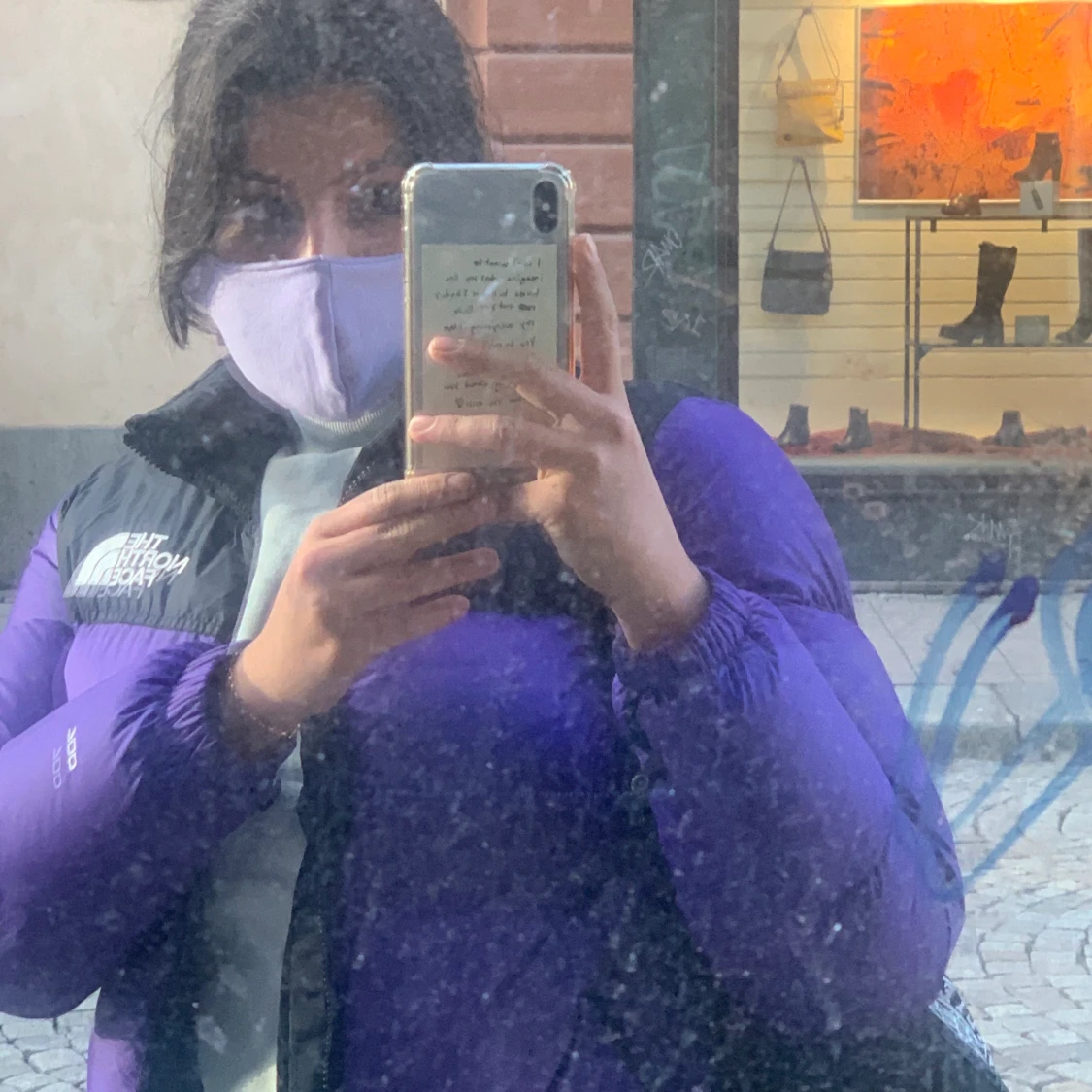 New North face purple jacket 