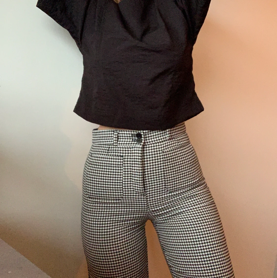 Gingham rutiga byxor 